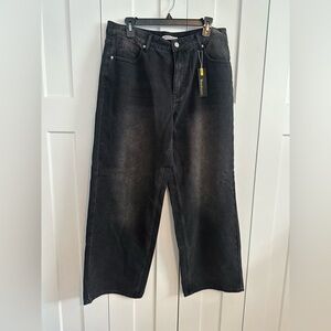 Wanduyini Black Wide Leg Women's Jeans XL NWT